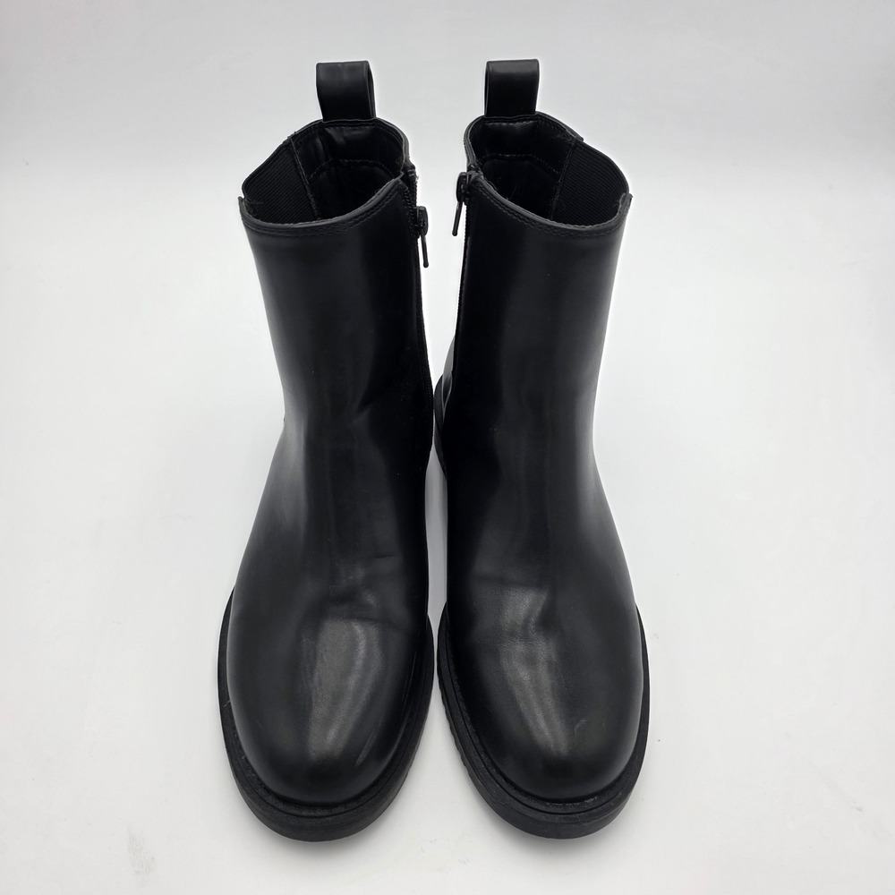 Nice!! Worthington Franz Black Zip Boots Size 8.5M Leather Booties Memory Foam - Picture 3 of 12